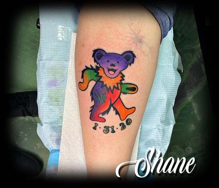 Shane Standifer - The Grateful Dead bear tattoo 